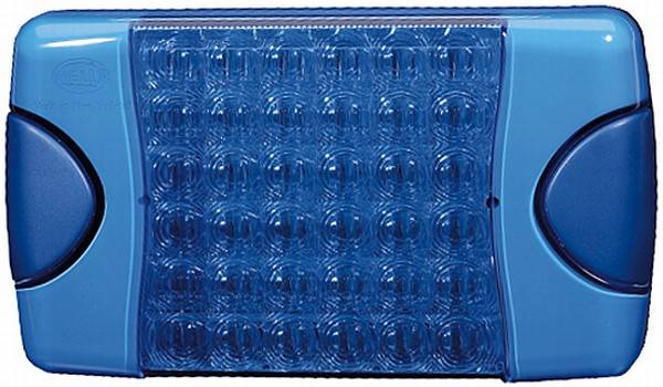 HELLA 2XD 965 429-001 LED-Blitz-Kennleuchte - Multi F Duraled - 12/24V - Anbau - blau - blau - Kabel
