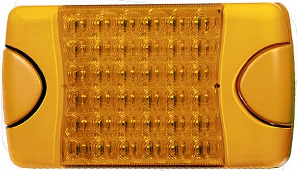 HELLA 2XD 965 429-021 LED-Blitz-Kennleuchte - Multi F Duraled - 12/24V - Anbau - gelb - gelb - Kabel