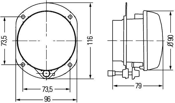 HELLA 1N0 009 295-057 FF/Halogen-Nebelscheinwerfer - Dynaview Evo2 - links