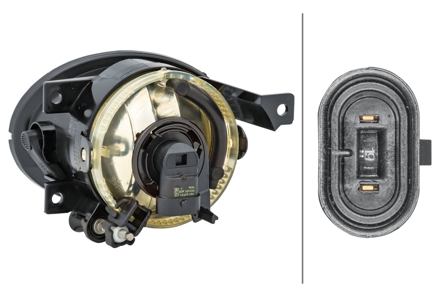 HELLA 1N0 010 151-021 FF-Nebelscheinwerfer - rechts - für u.a. VW Touran (1T1, 1T2)
