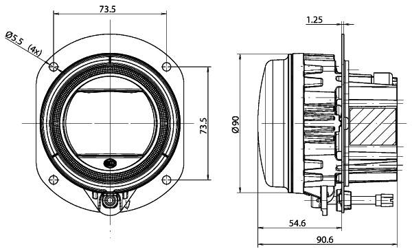 HELLA 1F0 011 988-081 DE/LED-Fernscheinwerfer - 90mm Performance L4060 - 12/24V - Einbau - Stecker: