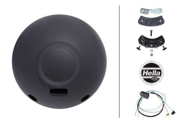 HELLA 1N8 007 560-031 Halogen-Nebelscheinwerfer - Luminator Metal - 12/24V - rund - Anbau/Bügelbefes