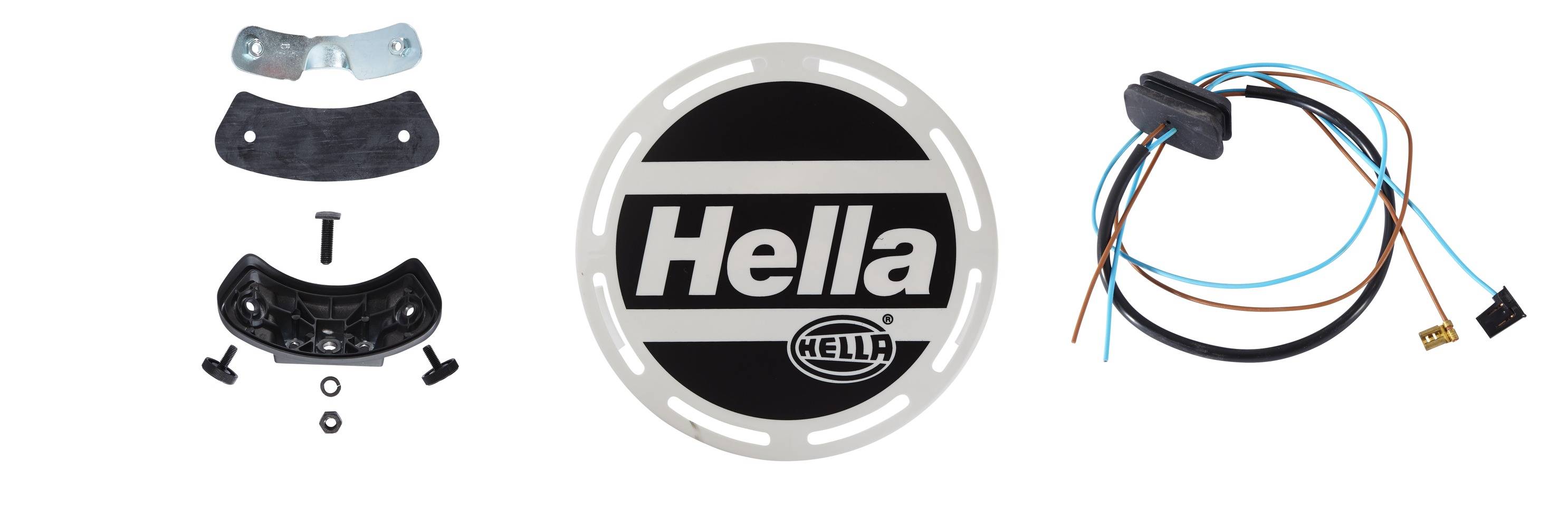 HELLA 1N8 007 560-031 Halogen-Nebelscheinwerfer - Luminator Metal - 12/24V - rund - Anbau/Bügelbefes
