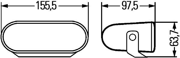 HELLA 1NA 008 284-001 FF/Halogen-Nebelscheinwerfer - FF 75 - 12V - Anbau - Lichtscheibenfarbe: glask