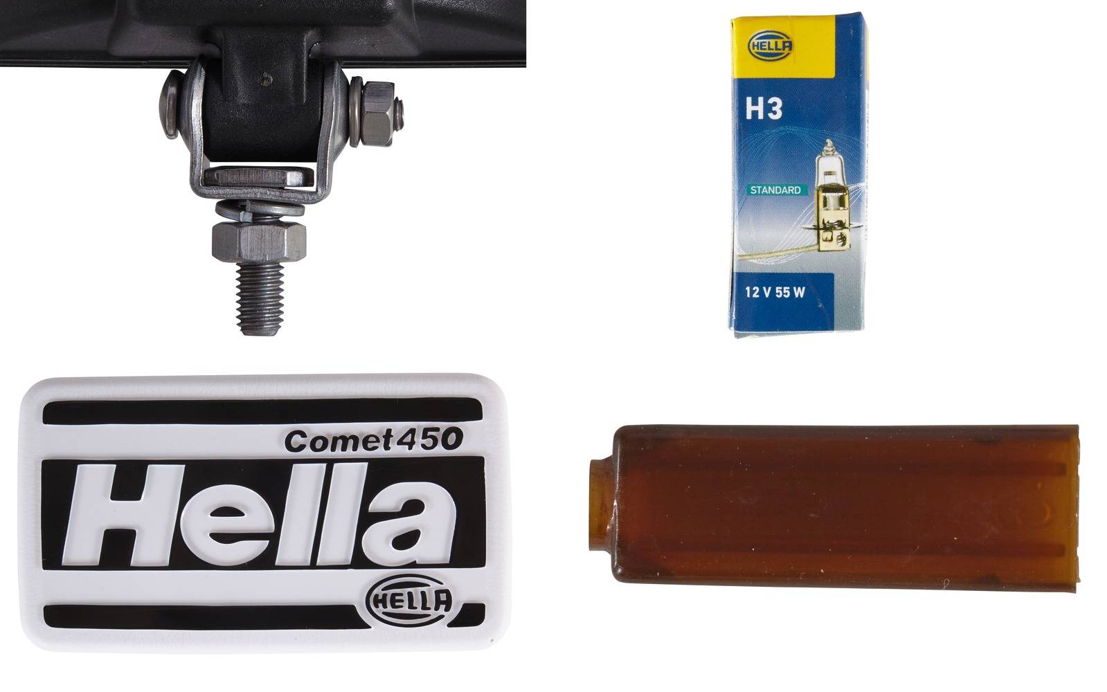 HELLA 1NB 005 860-201 Halogen-Nebelscheinwerfer - Comet 450 - 12V - Anbau - Lichtscheibenfarbe: weiß