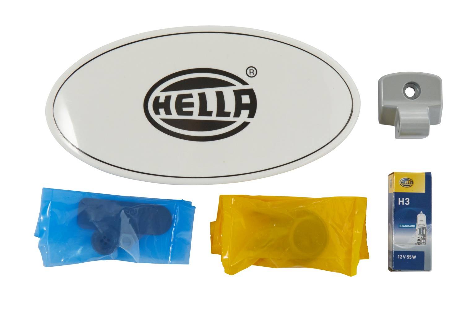 HELLA 1NB 007 892-001 FF/Halogen-Nebelscheinwerfer - Comet FF 300 - 12V - oval - Anbau - Lichtscheib