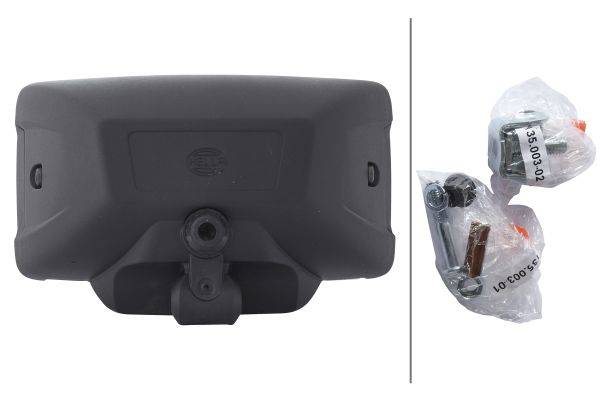 HELLA 1NB 010 951-101 FF/Halogen-Nebelscheinwerfer - Comet FF 450 - 12/24V - rechteckig - Anbau - Li