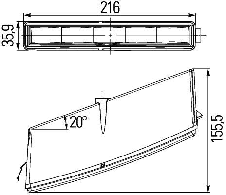 HELLA 2PT 010 043-021 LED-Tagfahrleuchte - LEDayLine - 12V - Einbau - Kabel: 1800/2700mm - rechts
