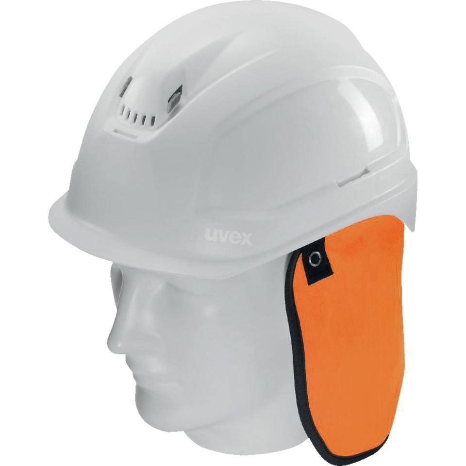 uvex Nackenschutz für Schutzhelme, orange, Polyester, Reflexstoff, 30g