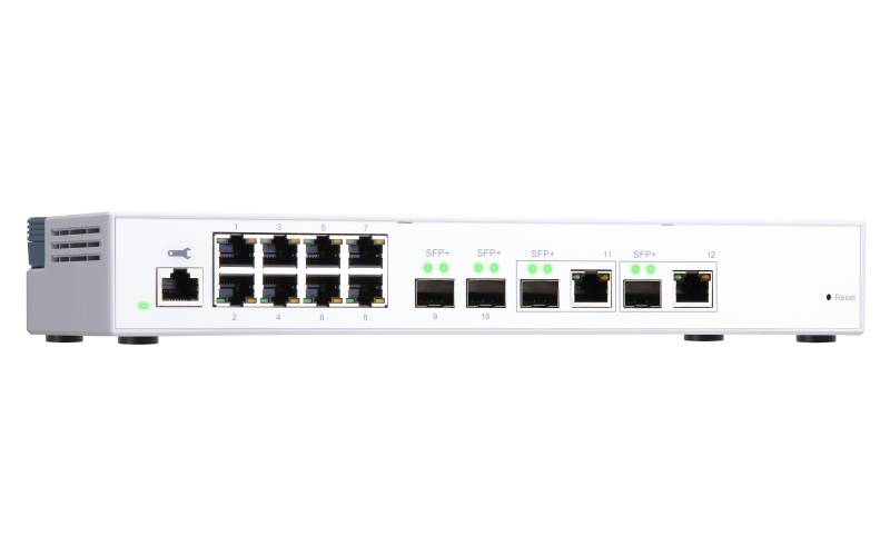 QNAP QSW-M408-2C - Switch - managed - 2 x 10 Gigabit SFP+ + 2 x C 10 G-Bit SFP+ + 8 x 10/100/1000