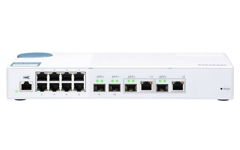 QNAP QSW-M408-2C - Switch - managed - 2 x 10 Gigabit SFP+ + 2 x C 10 G-Bit SFP+ + 8 x 10/100/1000