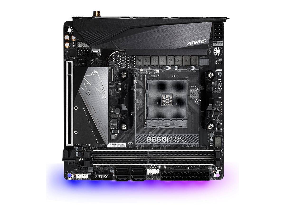 Gigabyte B550I AORUS PRO AX - 1.0 - Motherboard - Mini-ITX - Socket AM4 - AMD B550 Chipsatz - USB-C Gen2, USB 3.2 Gen 1,