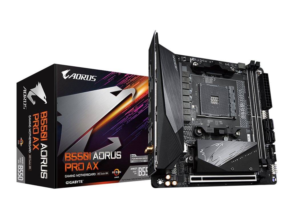 Gigabyte B550I AORUS PRO AX - 1.0 - Motherboard - Mini-ITX - Socket AM4 - AMD B550 Chipsatz - USB-C Gen2, USB 3.2 Gen 1,