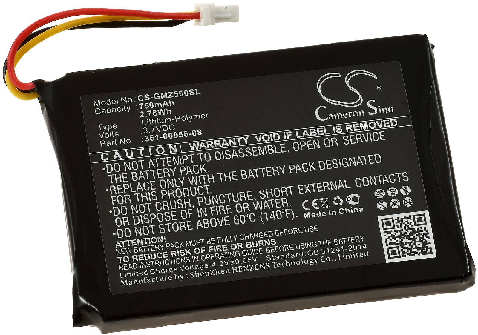 Powery Akku passend für GPS Navigation Garmin DriveSmart 5, DriveSmart 55, Typ 361-00056-08 u.a., 3,7V, Li-Ion