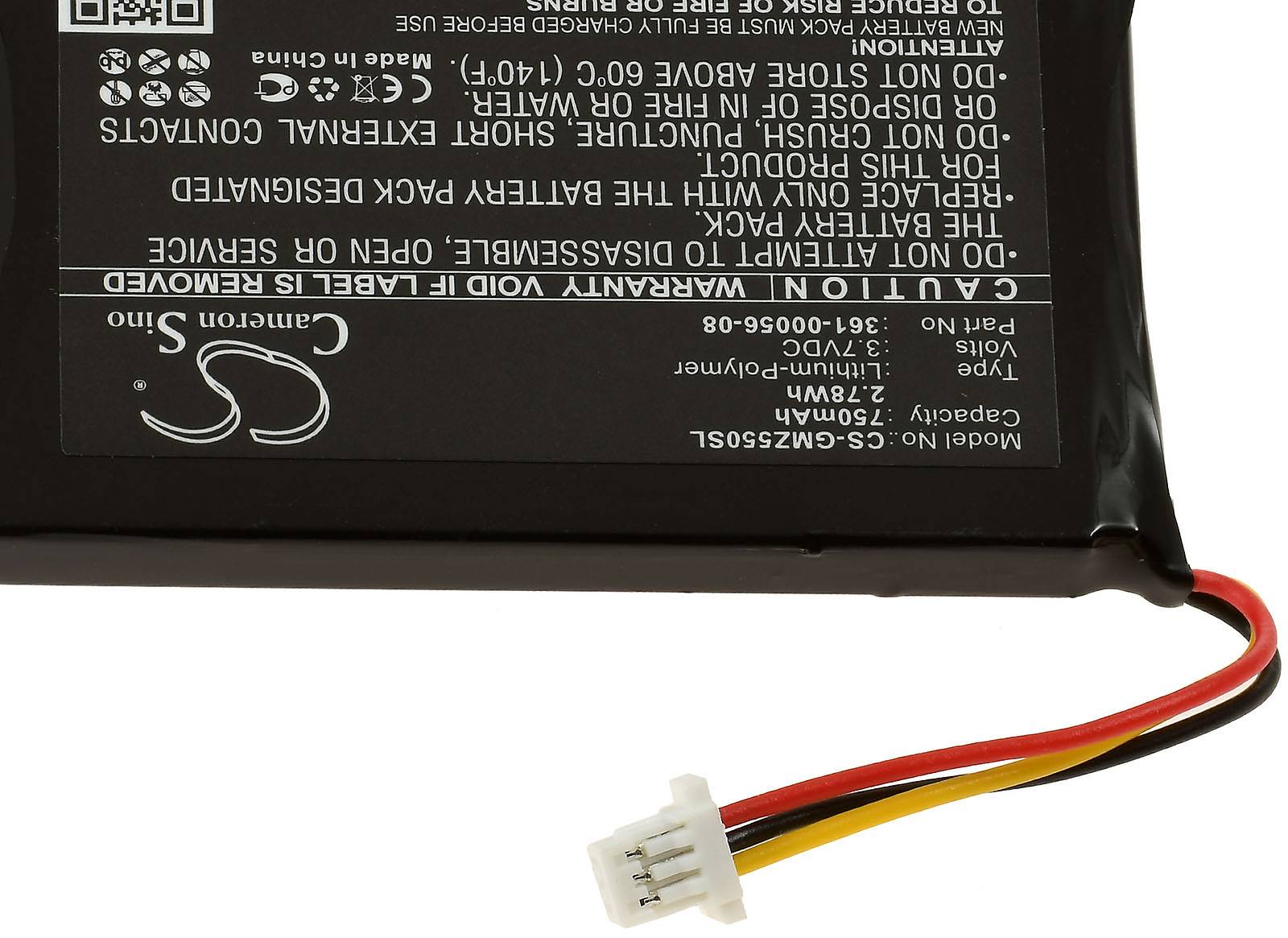 Powery Akku passend für GPS Navigation Garmin DriveSmart 5, DriveSmart 55, Typ 361-00056-08 u.a., 3,7V, Li-Ion