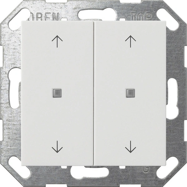 1St. Gira 517403 KNX Taster Wippe 2f Pfeile System 55 Reinweiß 1St. Gira 517403 KNX Taster Wippe 2f Pfeile System 55 Reinweiß