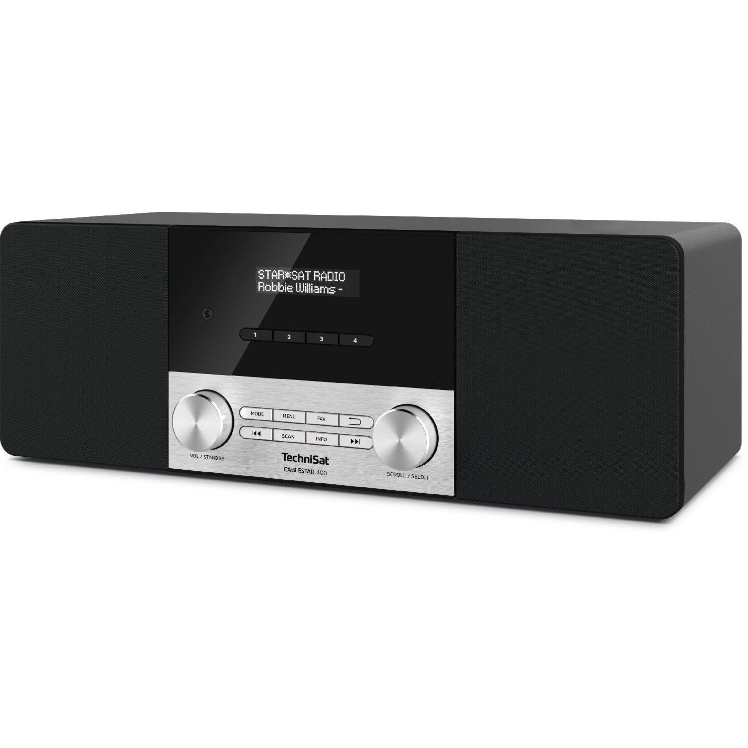 CABLESTAR 400 inkl. Fernbedienung Radio OLED, Wecker, Stereo