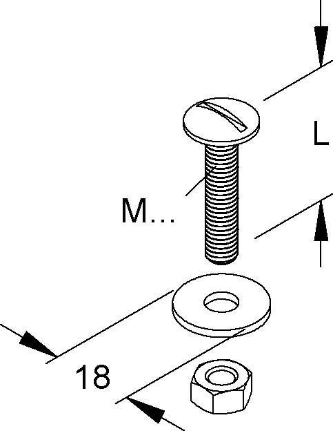 Niedax Becherschraube M6 BKM 6X30 E4