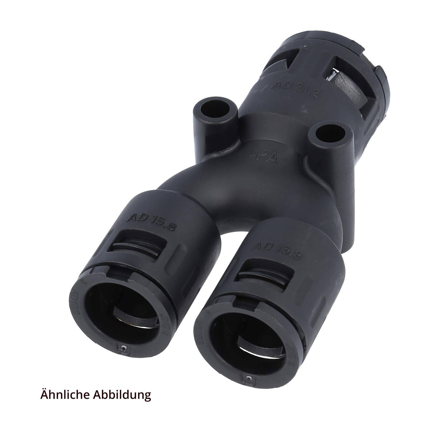 FLEXA FY15 13-13 Schnellverschraubung Y-Verteiler PA für Schlauch-Außendurchmesser 1x15,8mm + 2x13mm hochdichtend