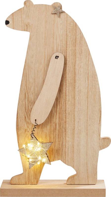 6 Stück Hellum LED-Holzbär 524062