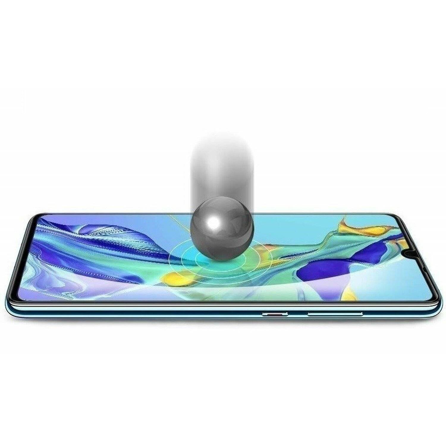 [2 Stück] 5D Full Screen Displayschutzfolie Schutz Glas kompatibel mit Huawei Y6P Curved Schutz Folie Vollständig Klebend und Abdeckung