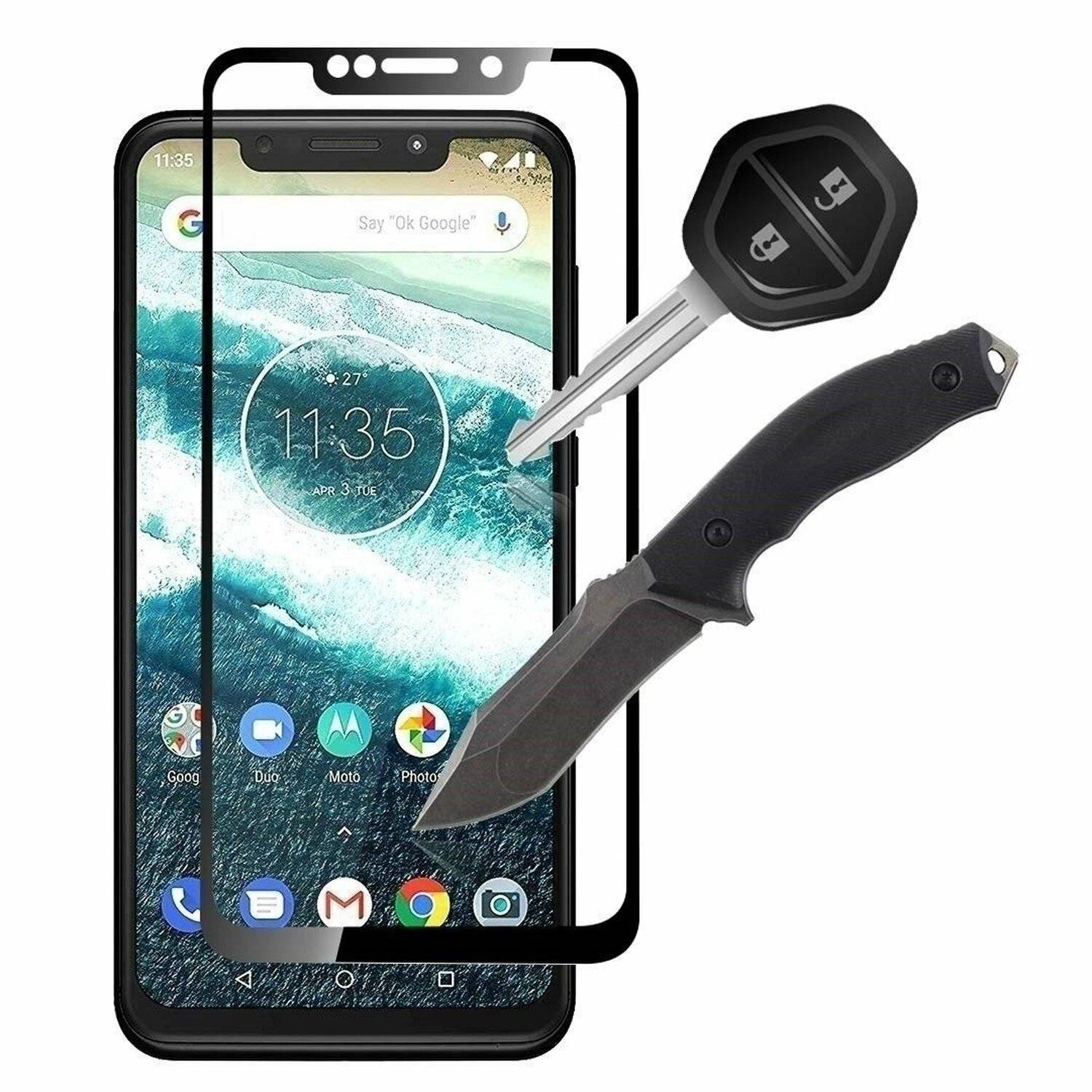 [2 Stück] 5D Full Screen Displayschutzfolie Schutz Glas kompatibel mit Huawei P Smart Z Curved Schutz Folie Vollständig Klebend und Abdeckung