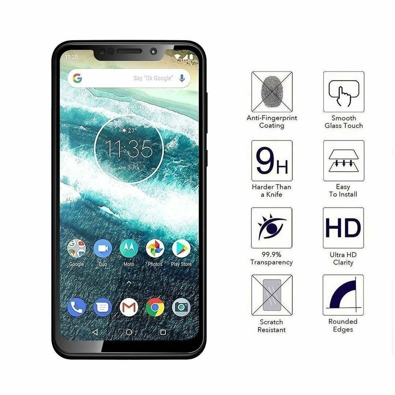 [2 Stück] 5D Full Screen Displayschutzfolie Schutz Glas kompatibel mit Huawei P Smart Z Curved Schutz Folie Vollständig Klebend und Abdeckung