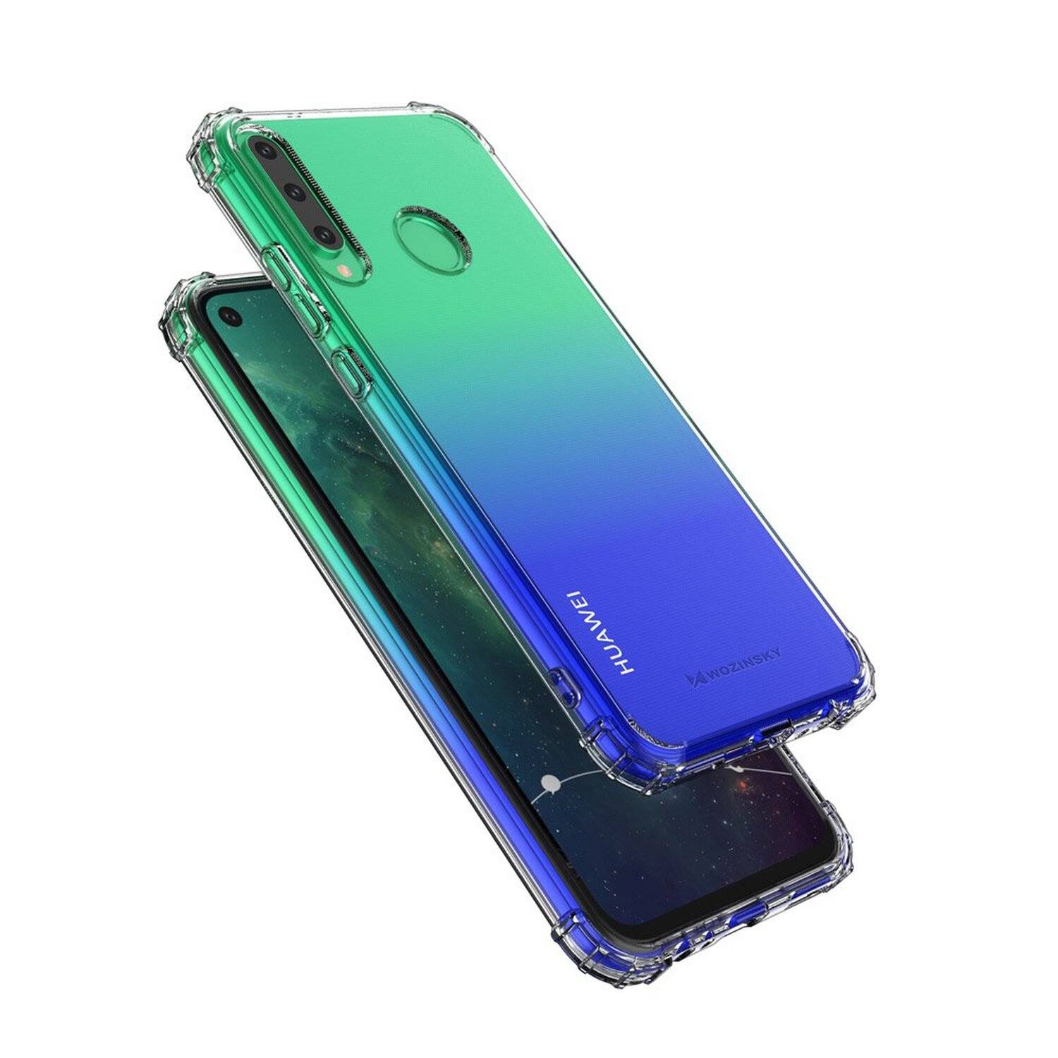 Schutzhülle Bumper Wozinksy Armor SchutzHülle kompatibel mit Huawei P40 Lite E Silikon Hülle Zubehör Tasche Schutzschale Schutz in Transparent