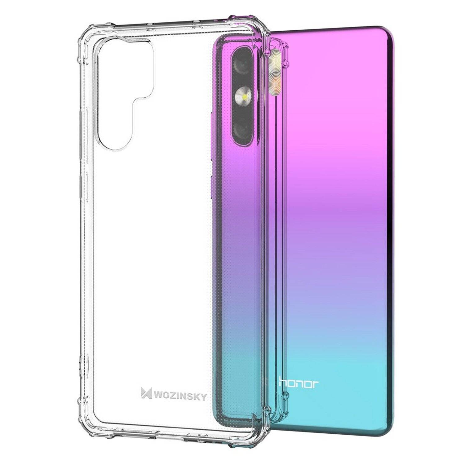 Schutzhülle Bumper Wozinsky Armor SchutzHülle kompatibel mit Huawei P30 Pro Silikon Hülle Zubehör Tasche Schutzschale Schutz in Transparent