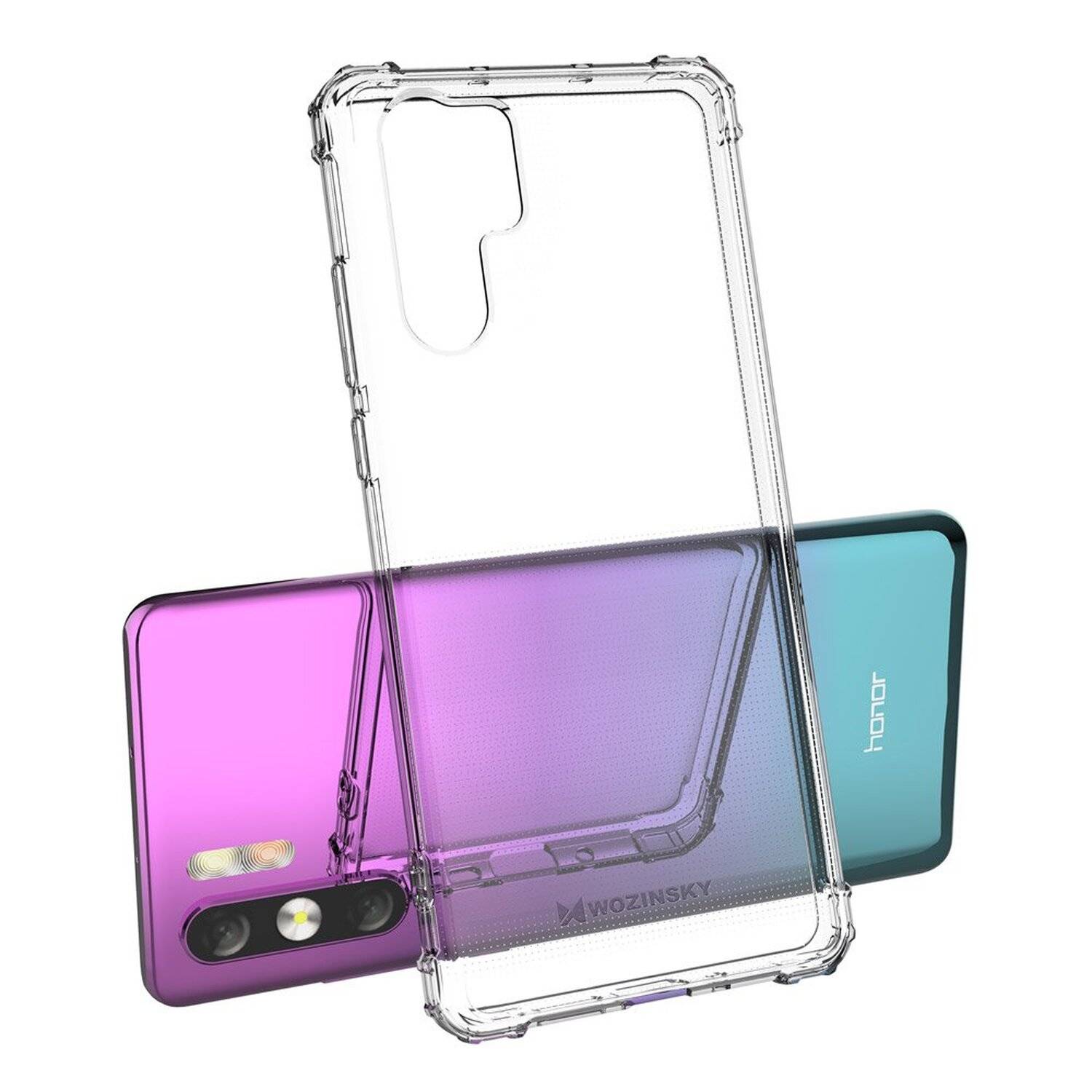 Schutzhülle Bumper Wozinsky Armor SchutzHülle kompatibel mit Huawei P30 Pro Silikon Hülle Zubehör Tasche Schutzschale Schutz in Transparent