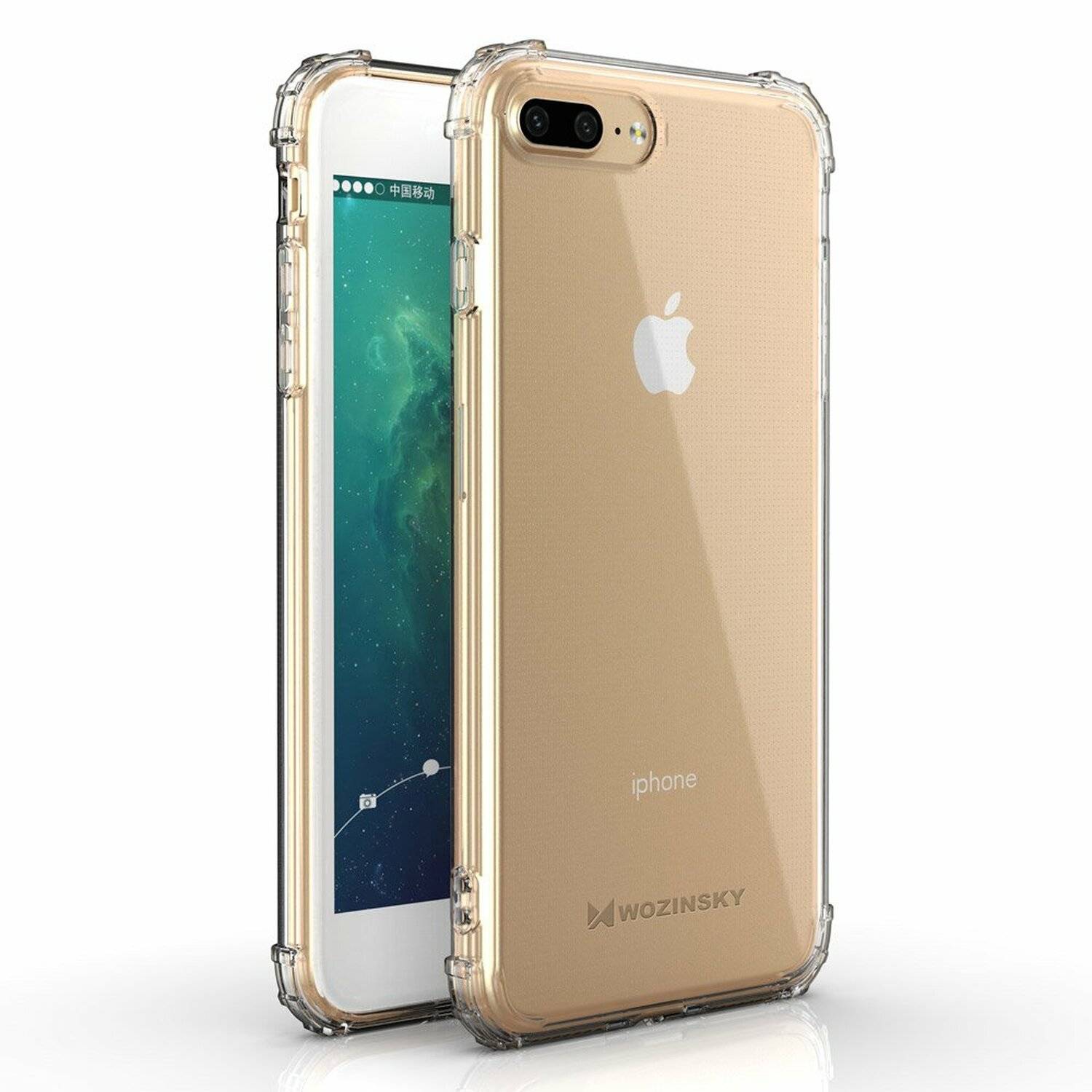 Schutzhülle Bumper Wozinsky Roar Armor SchutzHülle kompatibel mit iPhone 7 Plus Silikon Hülle Zubehör Tasche Schutzschale Schutz in Transparent