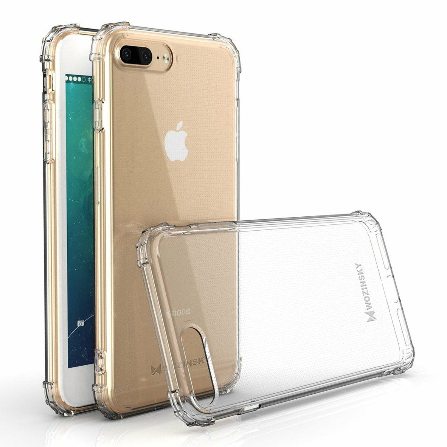Schutzhülle Bumper Wozinsky Roar Armor SchutzHülle kompatibel mit iPhone 7 Plus Silikon Hülle Zubehör Tasche Schutzschale Schutz in Transparent