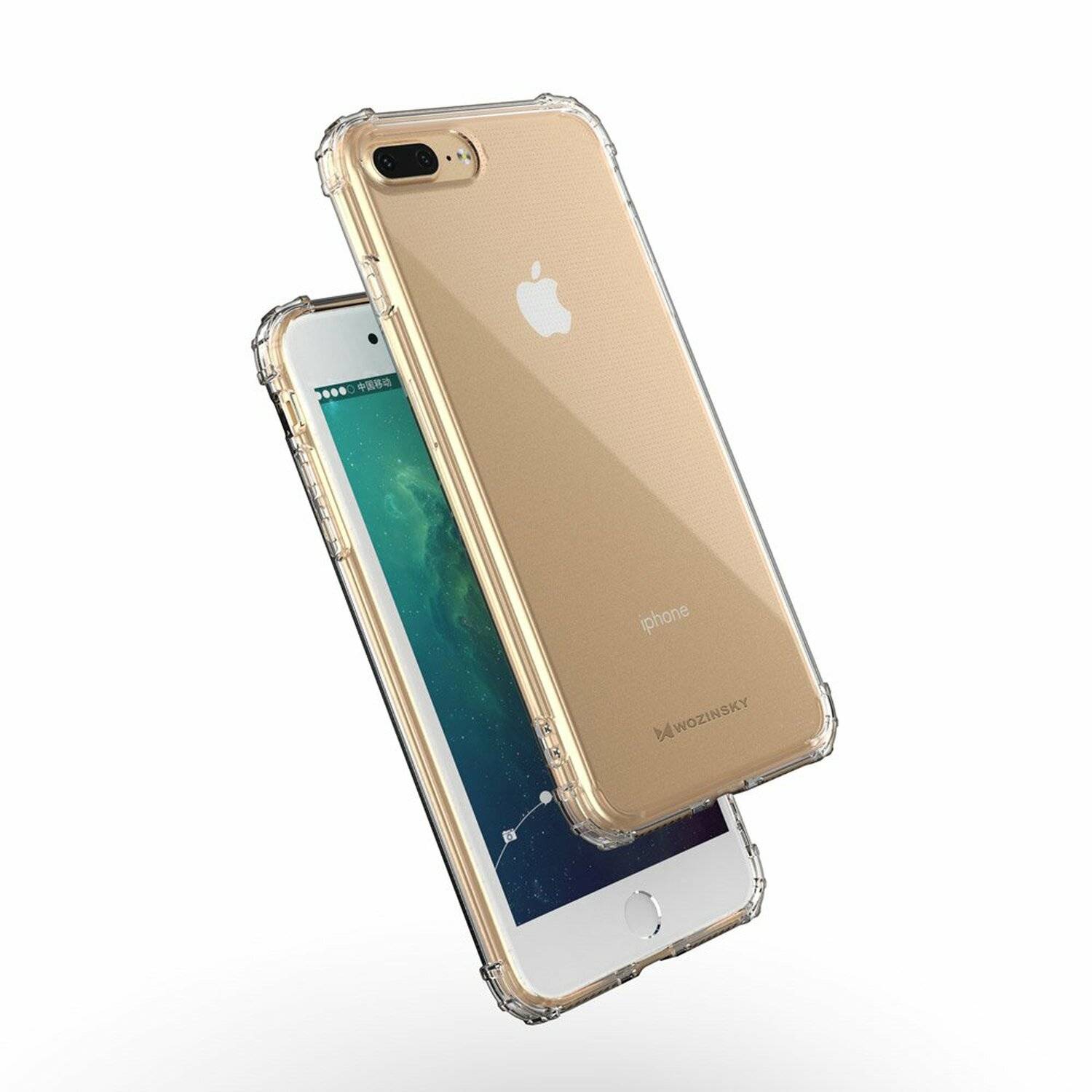 Schutzhülle Bumper Wozinsky Roar Armor SchutzHülle kompatibel mit iPhone 7 Plus Silikon Hülle Zubehör Tasche Schutzschale Schutz in Transparent