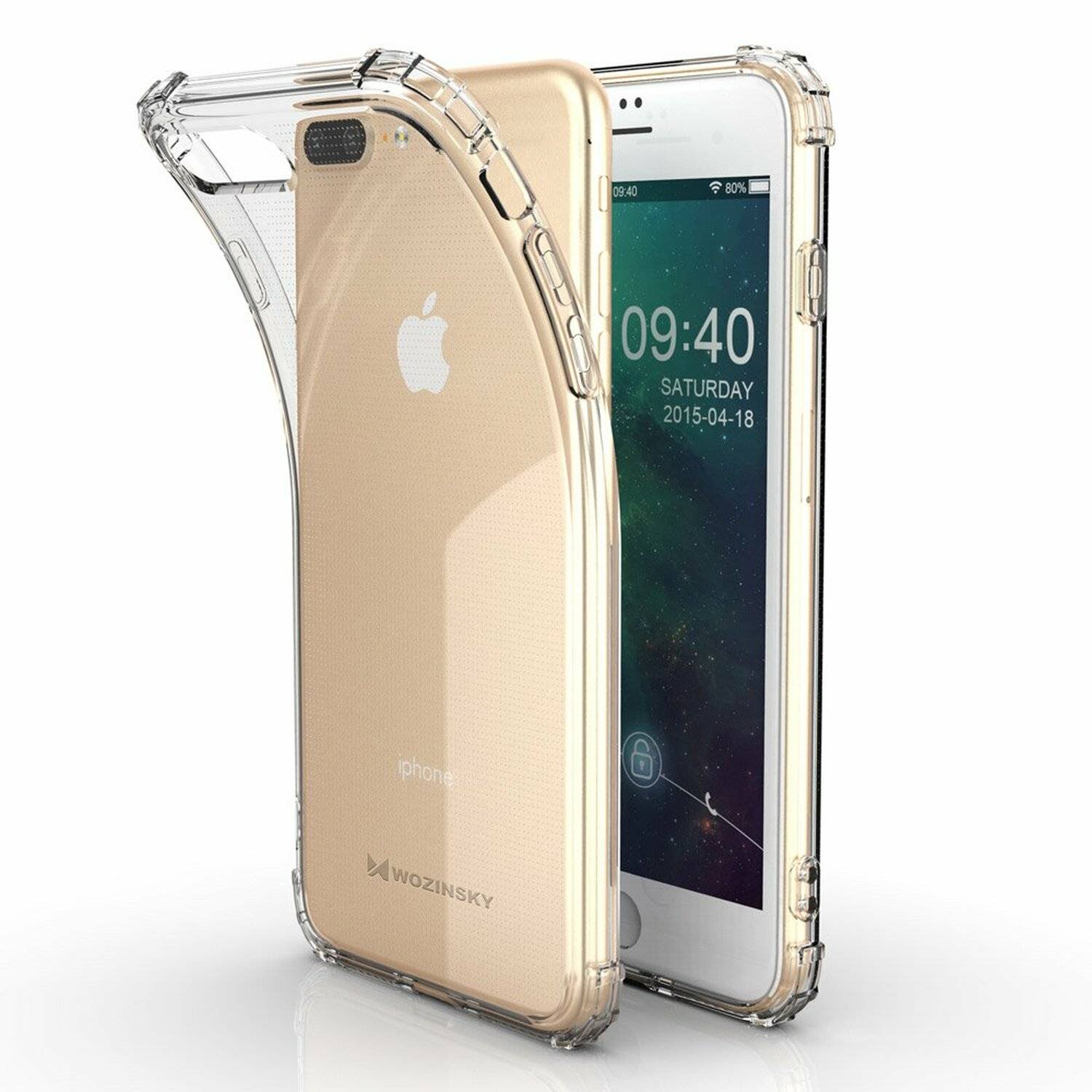Schutzhülle Bumper Wozinsky Roar Armor SchutzHülle kompatibel mit iPhone 7 Plus Silikon Hülle Zubehör Tasche Schutzschale Schutz in Transparent