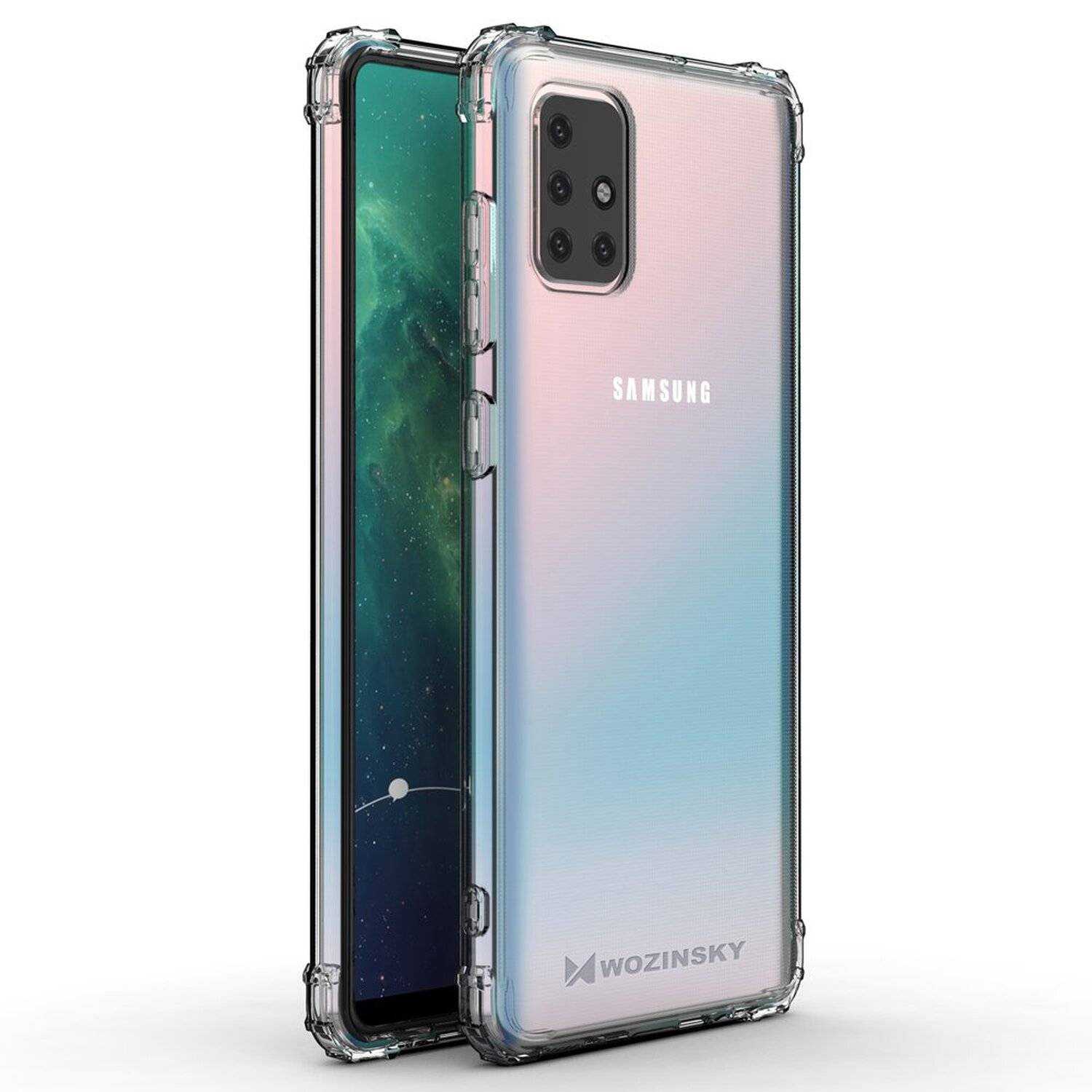 Schutzhülle Bumper Wozinsky Roar Armor SchutzHülle für Samsung Galaxy A71 A715F Silikon Hülle Zubehör Tasche Schutzschale Schutz in Transparent