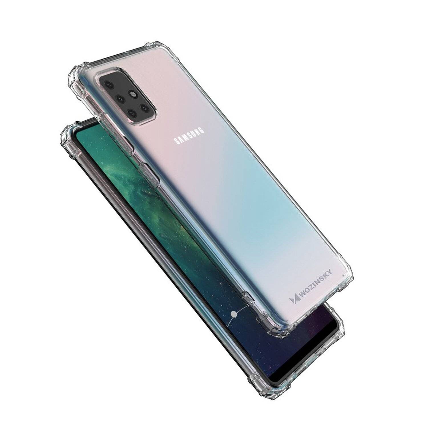 Schutzhülle Bumper Wozinsky Roar Armor SchutzHülle für Samsung Galaxy A71 A715F Silikon Hülle Zubehör Tasche Schutzschale Schutz in Transparent