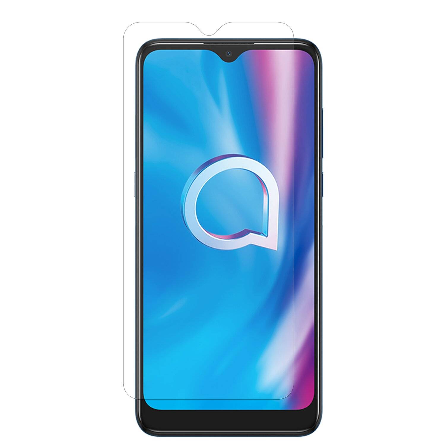 3X Schutz Schutz Glas 9H Tempered Glass Display Schutz Folie Display Glas Screen Protector kompatibel mit Alcatel 1S ( 2020 )