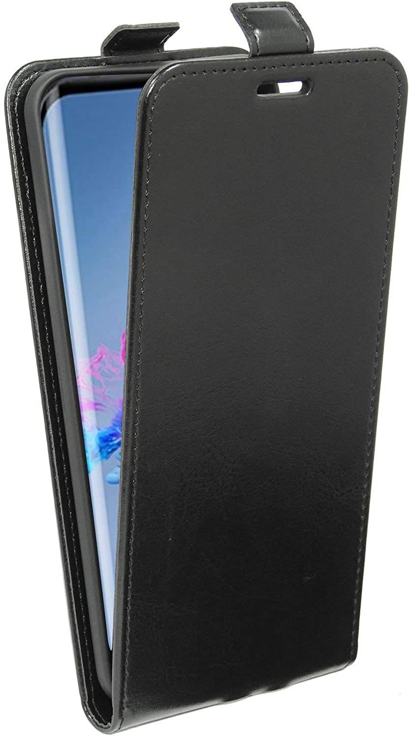 Flip Case kompatibel mit ZTE AXON 11 Handy Tasche vertikal aufklappbar Schutzhülle Klapp Hülle Schwarz