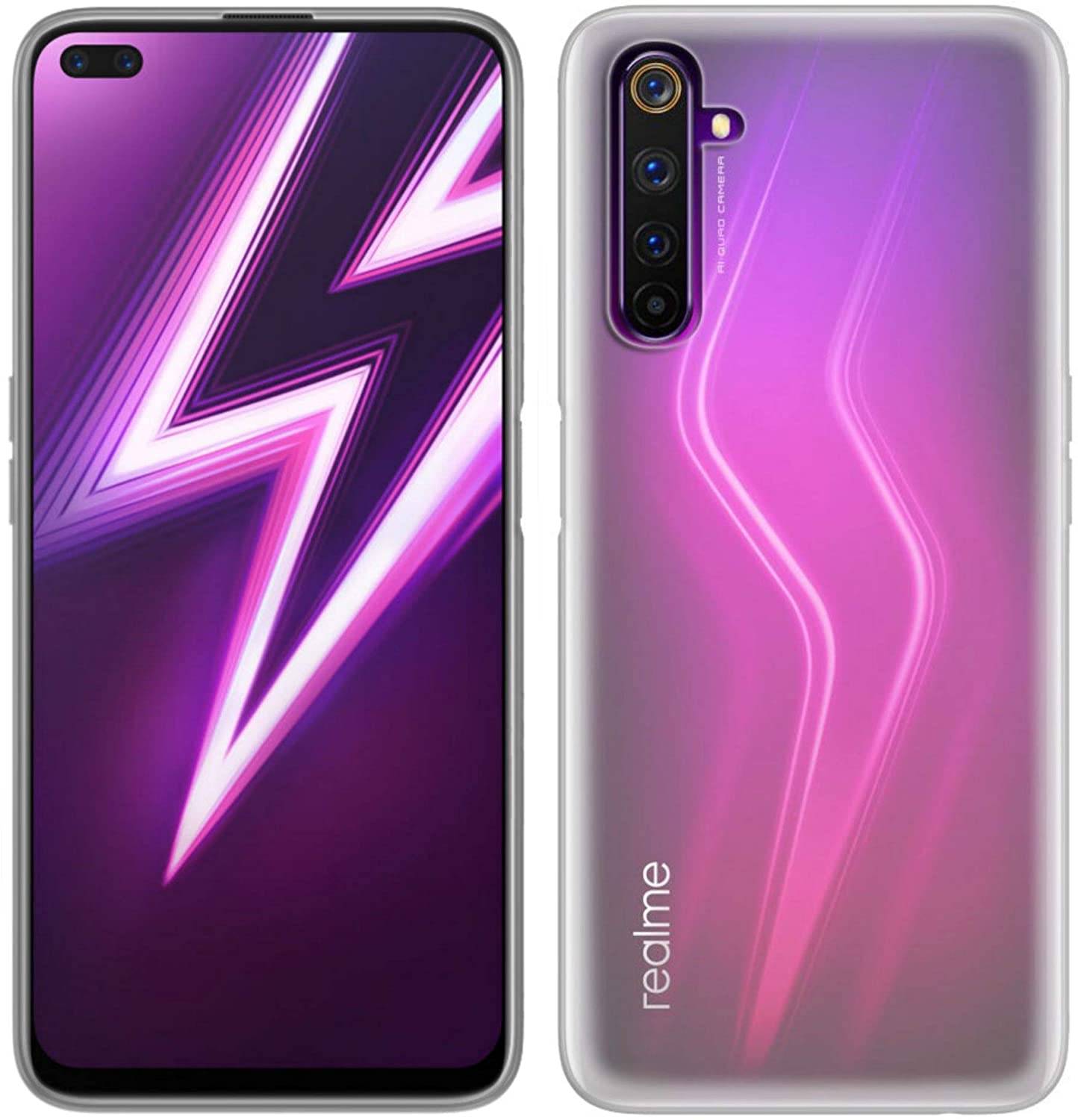 Silikon Hülle Basic kompatibel mit realme 6 Pro Case TPU Soft Handy Cover Schutz Transparent