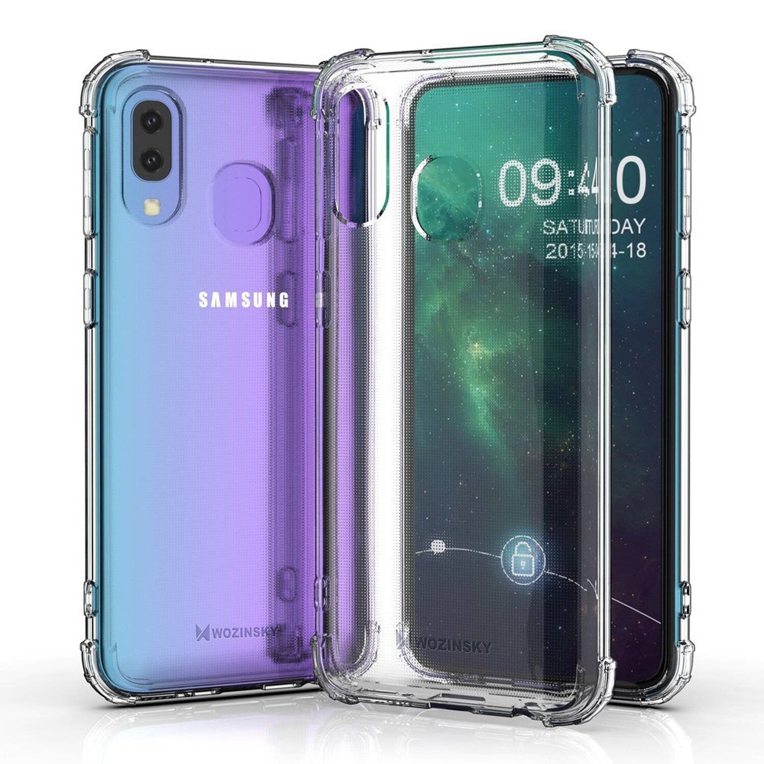 Schutzhülle Bumper Wozinsky SchutzHülle kompatibel mit Samsung Galaxy A20e (A202F) Silikon Hülle Zubehör Tasche Schutzschale Schutz in Transparent