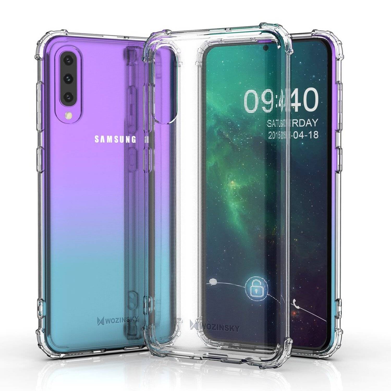 Schutzhülle Bumper Wozinsky SchutzHülle kompatibel mit Samsung Galaxy A50 (A505F) Silikon Hülle Zubehör Tasche Schutzschale Schutz in Transparent