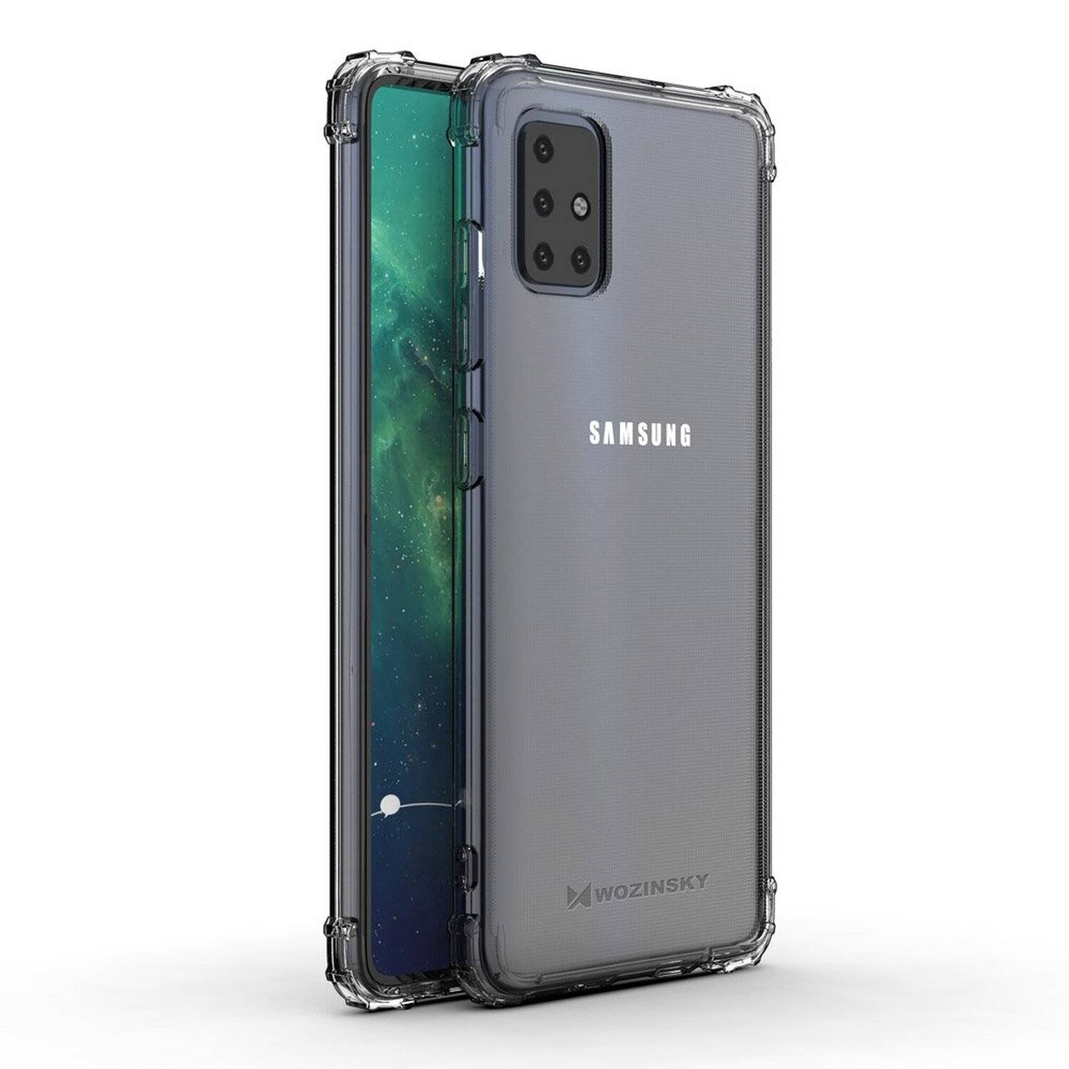 Schutzhülle Bumper Wozinsky SchutzHülle kompatibel mit Samsung Galaxy A51 (A515F) Silikon Hülle Zubehör Tasche Schutzschale Schutz in Transparent
