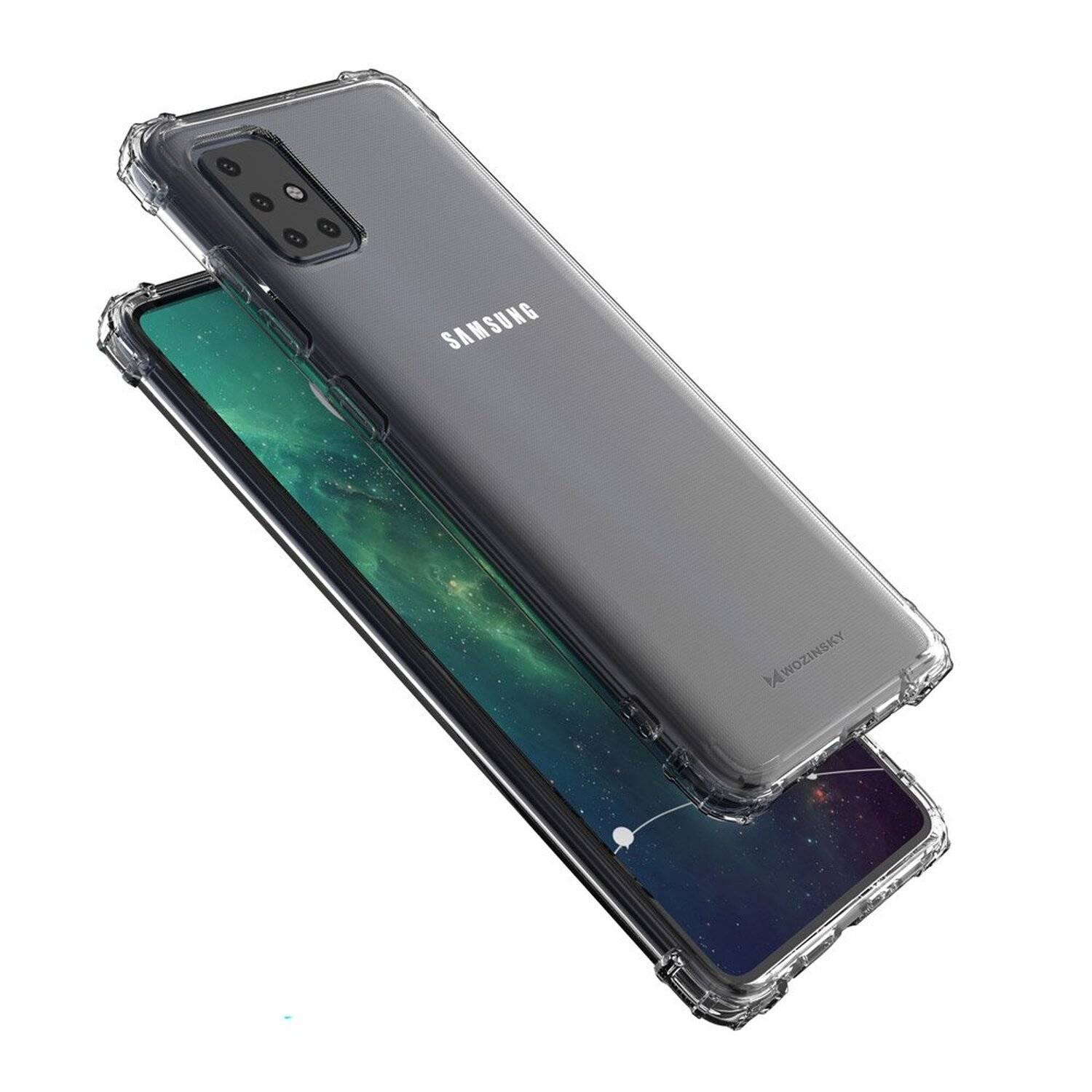 Schutzhülle Bumper Wozinsky SchutzHülle kompatibel mit Samsung Galaxy A51 (A515F) Silikon Hülle Zubehör Tasche Schutzschale Schutz in Transparent
