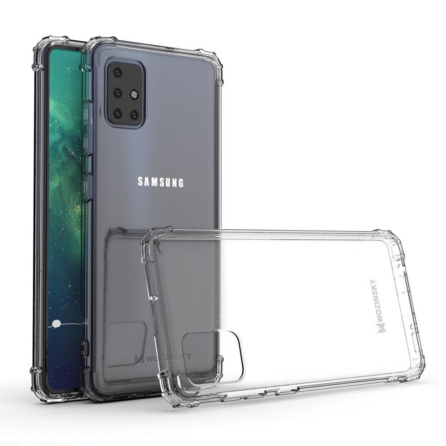 Schutzhülle Bumper Wozinsky SchutzHülle kompatibel mit Samsung Galaxy A51 (A515F) Silikon Hülle Zubehör Tasche Schutzschale Schutz in Transparent