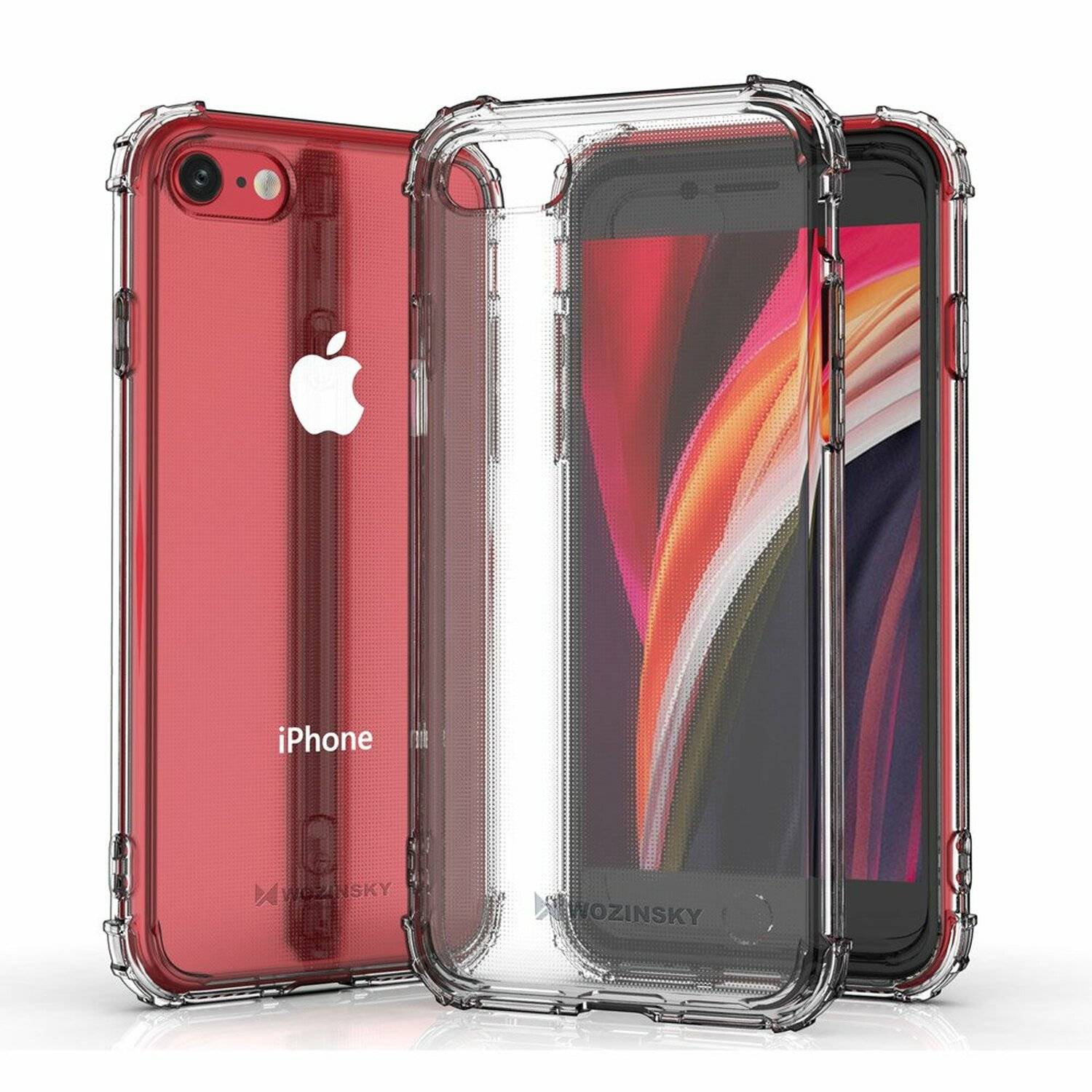 Schutzhülle Bumper Wozinsky SchutzHülle kompatibel mit iPhone 8 Silikon Hülle Zubehör Tasche Schutzschale Schutz in Transparent