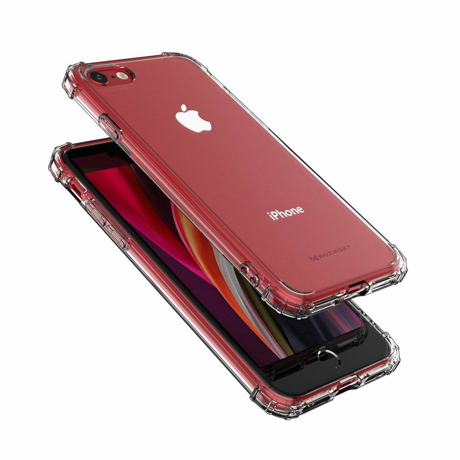 Schutzhülle Bumper Wozinsky SchutzHülle kompatibel mit iPhone 8 Silikon Hülle Zubehör Tasche Schutzschale Schutz in Transparent