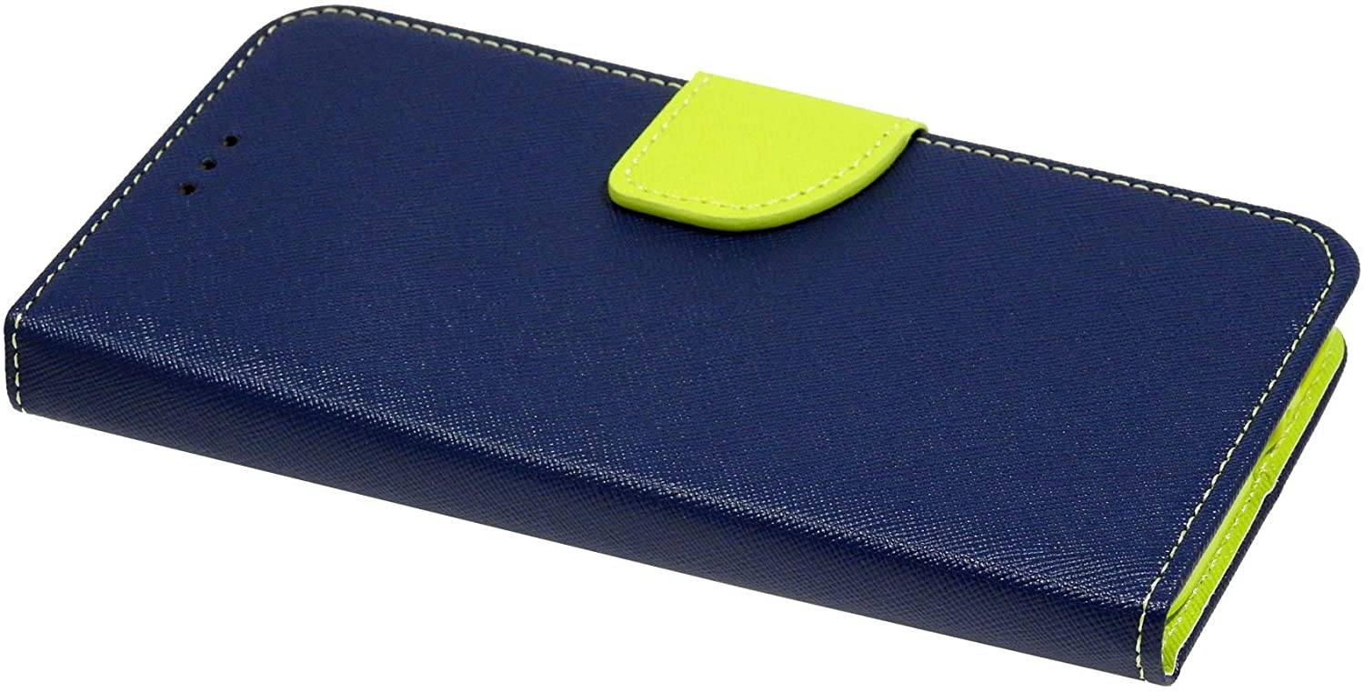 Buch Tasche "Fancy" kompatibel mit XIAOMI POCO F2 PRO Handy Hülle Etui Brieftasche Schutzhülle mit Standfunktion, Kartenfach Blau-Grün