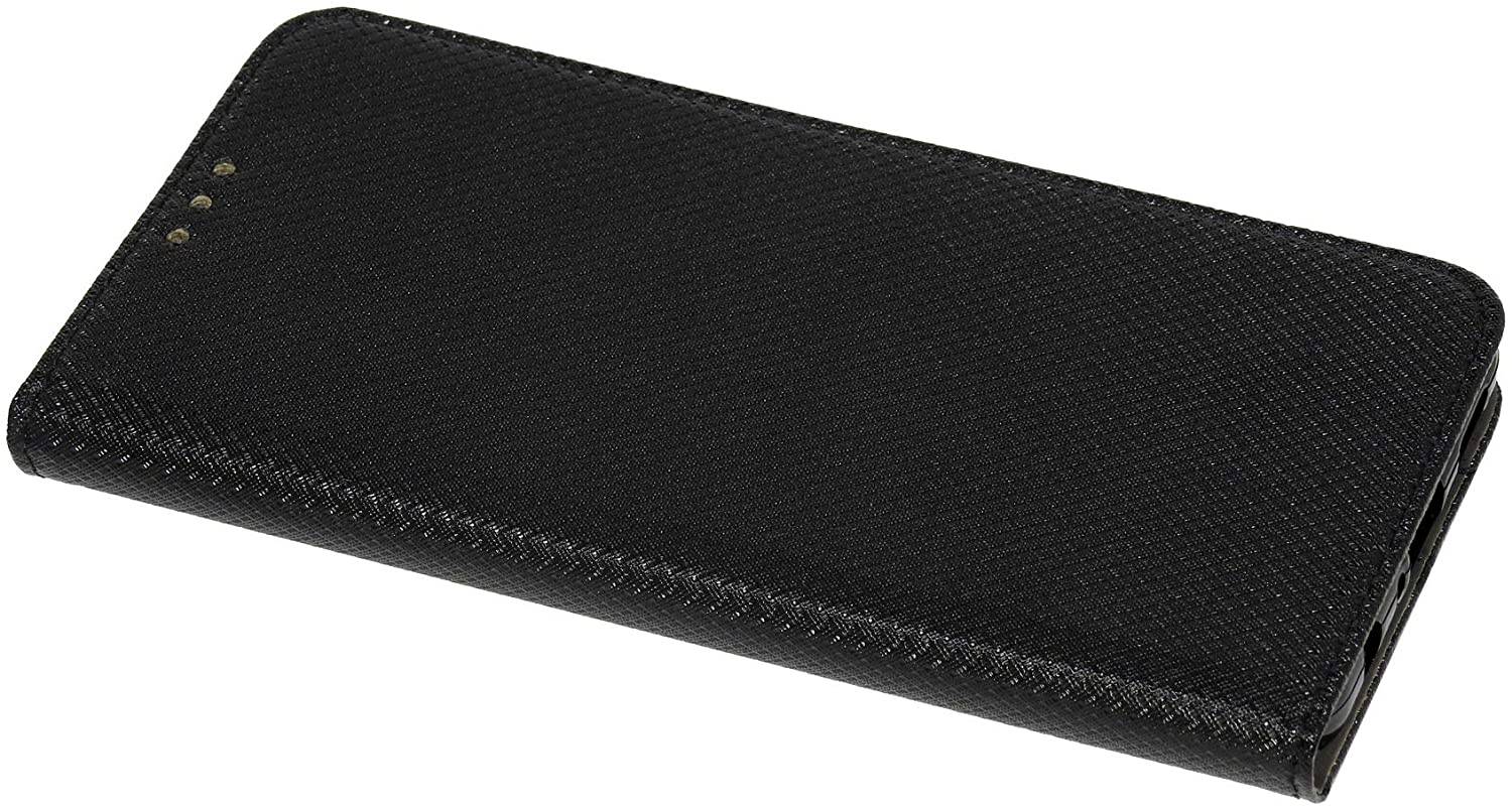 Buch Tasche "Fancy" kompatibel mit OPPO RENO 3 Handy Hülle Etui Brieftasche Schutzhülle mit Standfunktion, Kartenfach Schwarz