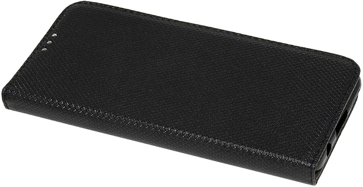 Buch Tasche "Fancy" kompatibel mit OPPO FIND X2 LITE Handy Hülle Etui Brieftasche Schutzhülle mit Standfunktion, Kartenfach Schwarz