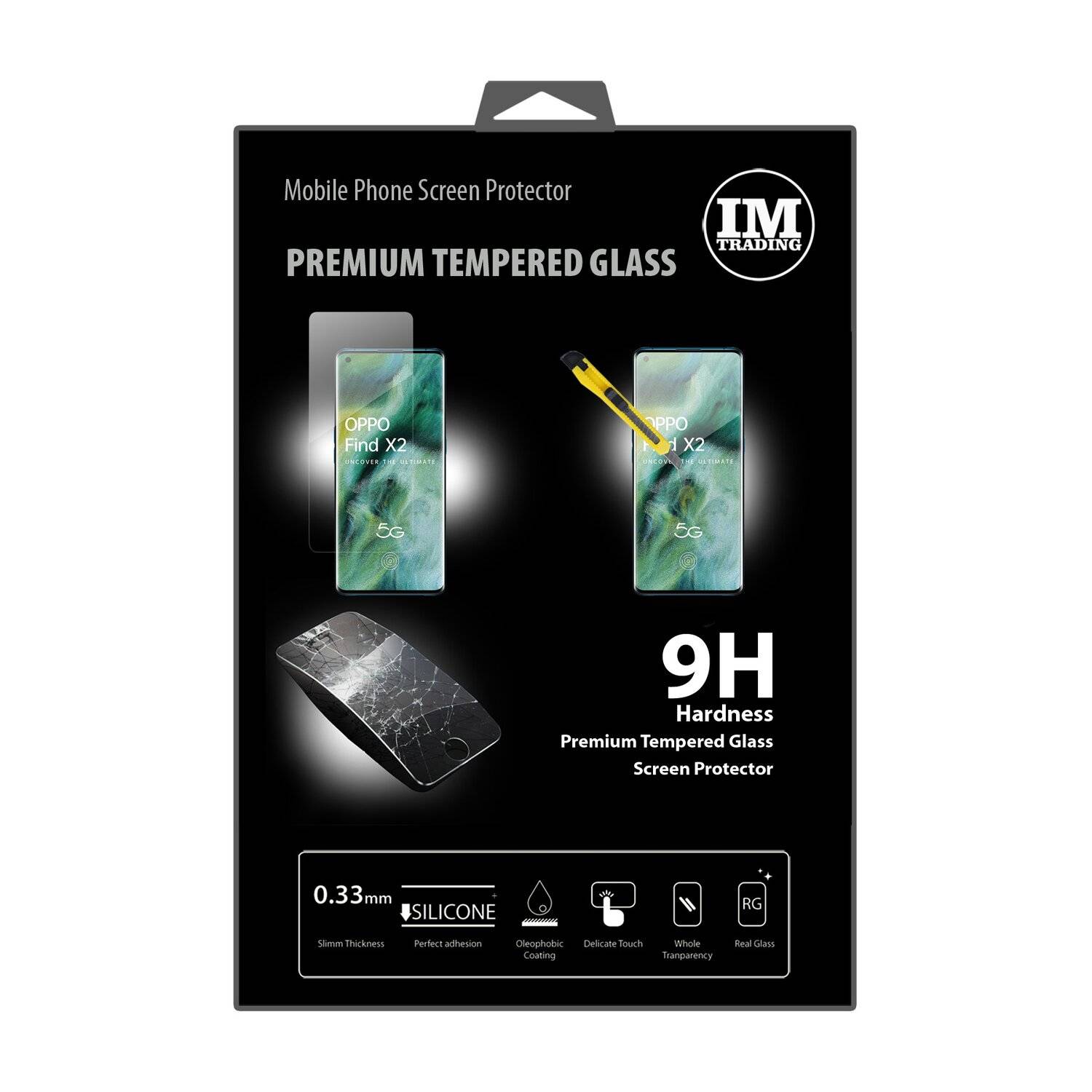 cofi1453® Schutzglas 9H kompatibel mit Oppo Find X2 Displayschutzfolie Schutzfolie Passgenau Glas